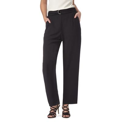 Black D-ring trousers